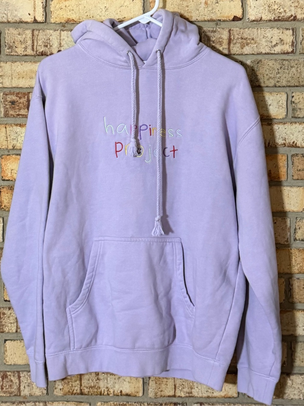 Happiness Project purple hoodie sweatshirt M